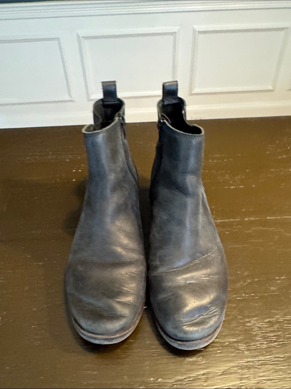 Women’s Black Leather Boots - Versatile Zip-Side Style